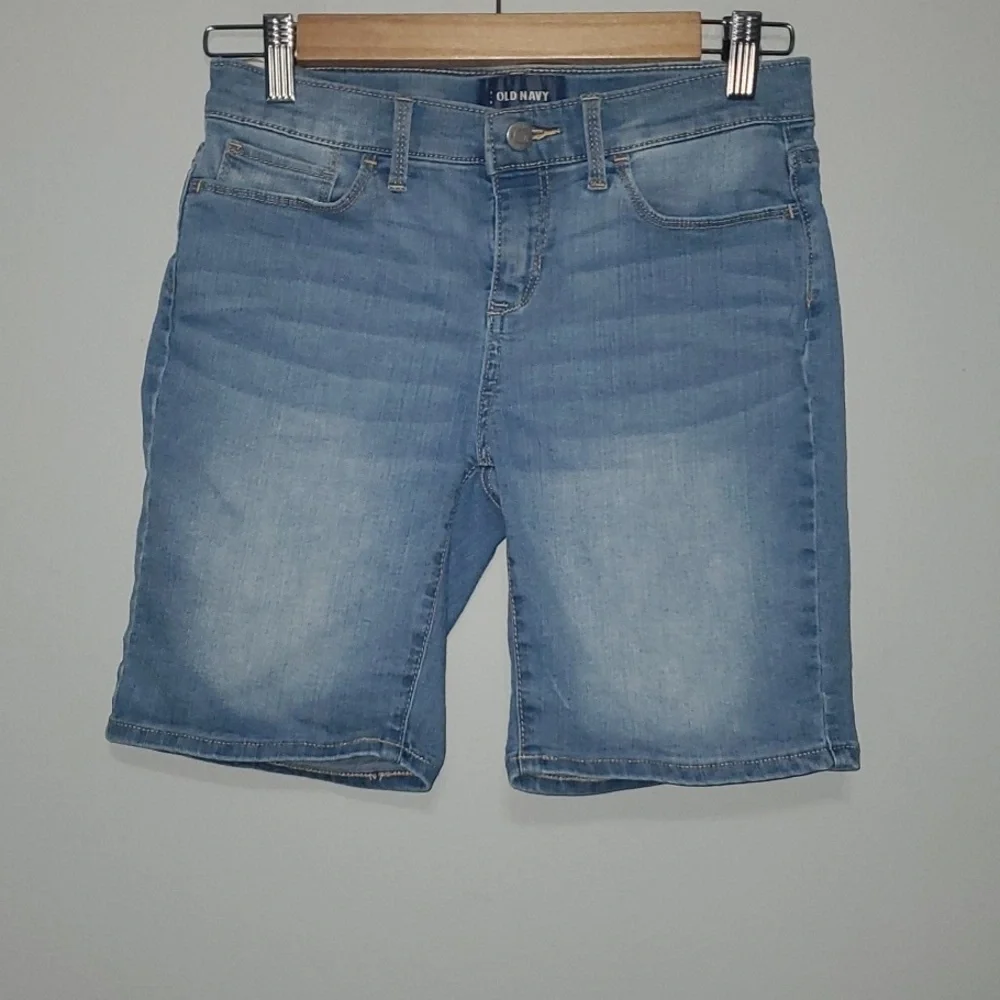 Old Navy Light Blue Denim Shorts Youth Girls Size‎ 14 Regular Adjustable Waist